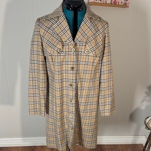 Vintage Dani Max Button Front Plaid Dress